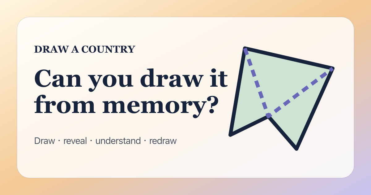 Draw a Country From Memory | Free Country Drawing Game